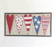 Stars and Stripes Heart Bolster
