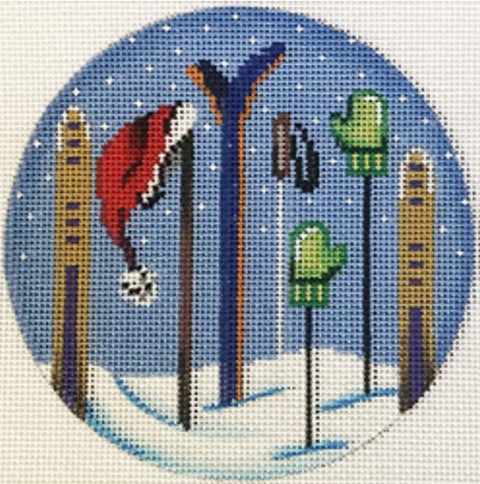 Skis, Hats and Gloves Ornament (Patti Mann)