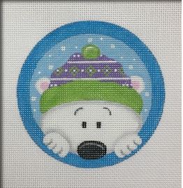 Peeking Polar Bear Ornament
