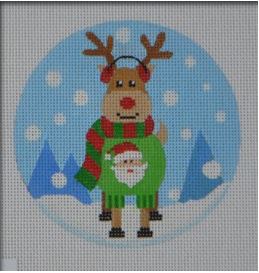 Santa Sweater Reindeer Ornament