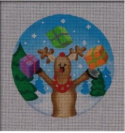 Package Juggling Reindeer Ornament