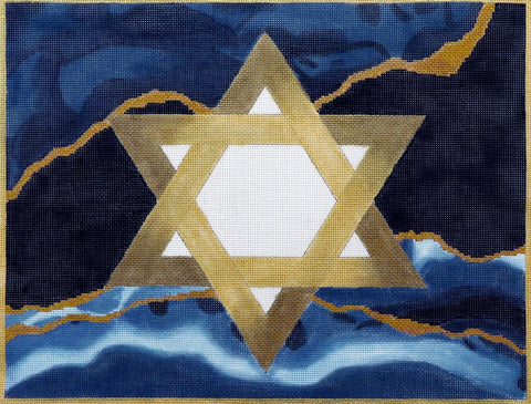 Blue Agate Tallis Bag (Lani's Needlepoint)