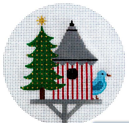 Red Striped Birdhouse