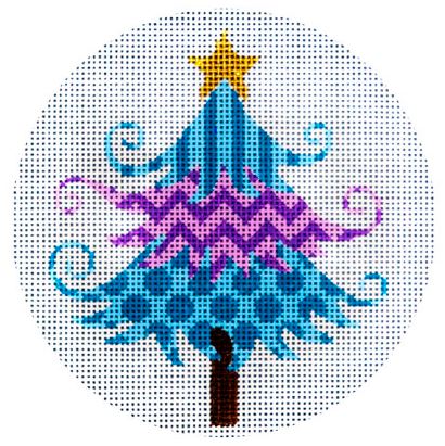 Purple and Blue Christmas Tree