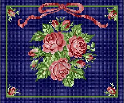Roses On Blue