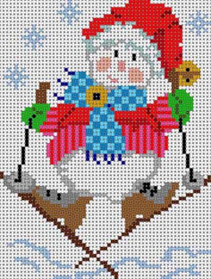 Skiing Snowman