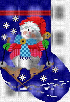 Skiing Snowman Mini Stocking