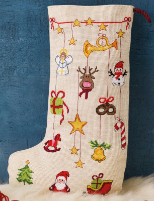 Christmas Stars Stocking (Permin)