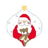 Santa With Teddy Bauble