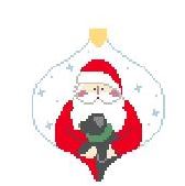 Santa With Puppy Bauble