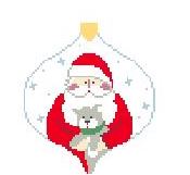 Santa With Kitty Bauble