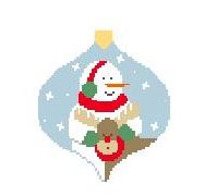 Snowman With Moose Bauble