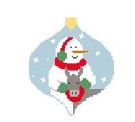 Snowman With Donkey Bauble