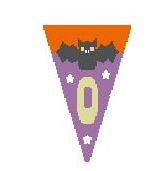 Halloween Pennant - Purple O