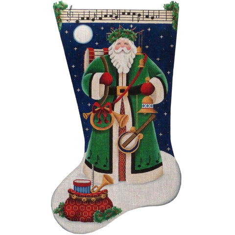 Musical Santa Stocking - 18ct