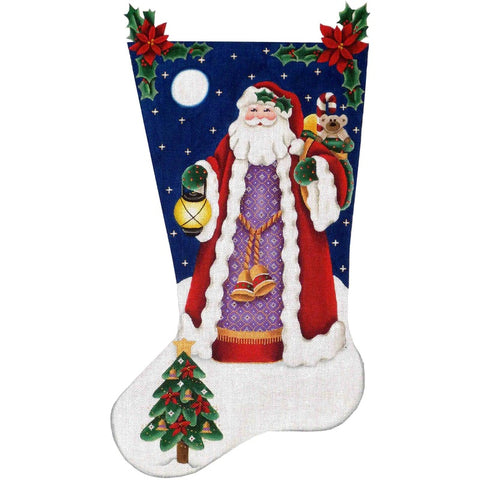 Yule Tide Santa Stocking - 13ct