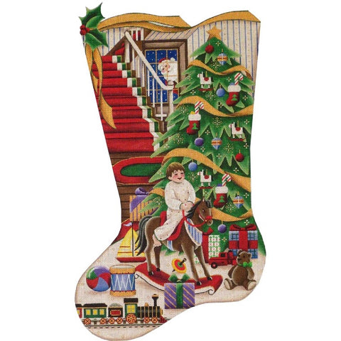 Rocking Christmas Stocking - Boy - 18ct
