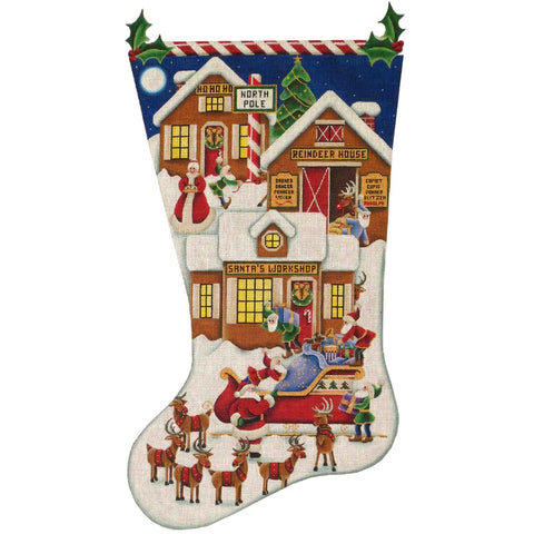 North Pole Stocking - 18ct