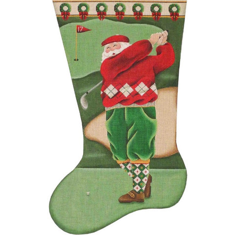 Golf Santa Stocking - 18ct 