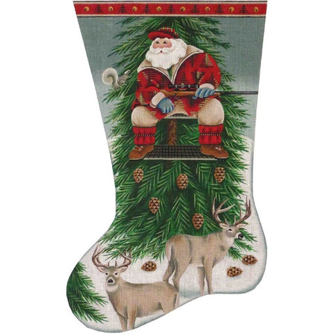 Deer Hunter Santa Stocking - 18ct 