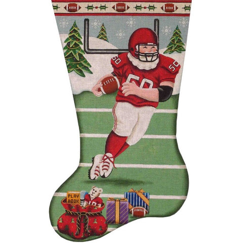 Football Santa Stocking - 13ct 