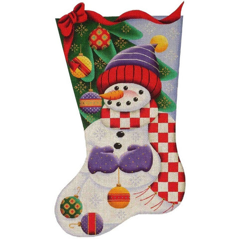 Ball Snowman Stocking - 18ct