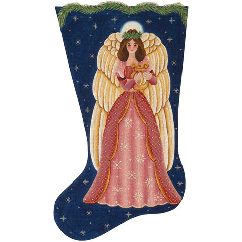Mauve Angel Stocking - 13ct