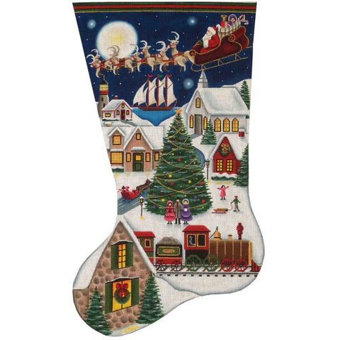 Here Comes Santa Stocking - 18ct