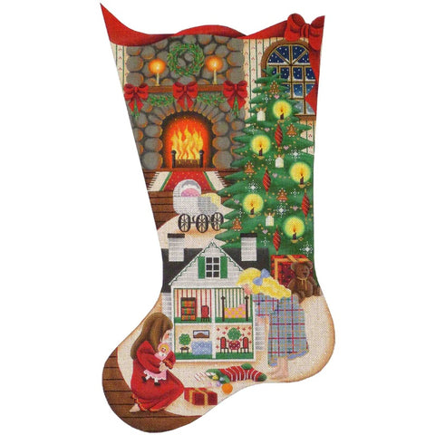 Doll House Christmas Stocking - 18ct