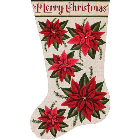 Poinsettia Stocking - 13ct