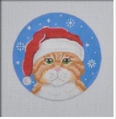 Orange Tabby Cat Santa