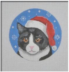 Tuxedo Cat Santa