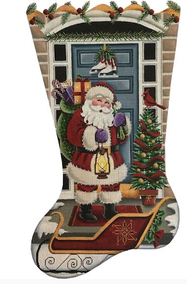 Santa at the Door Stocking - 18m