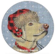 Lumberjack Yellow Lab Ornament