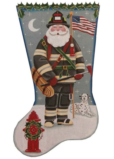 Fireman Santa Stocking