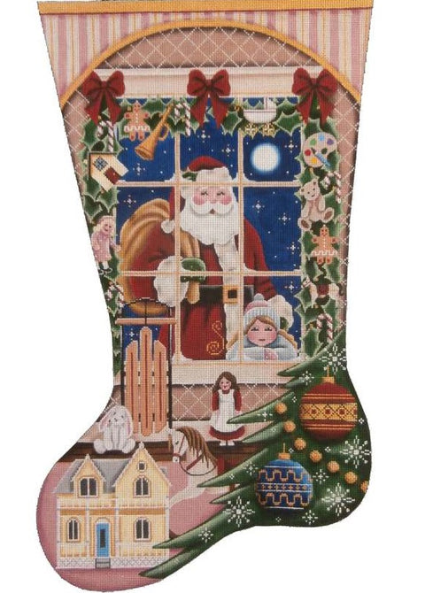 Christmas Wishes Girl Stocking