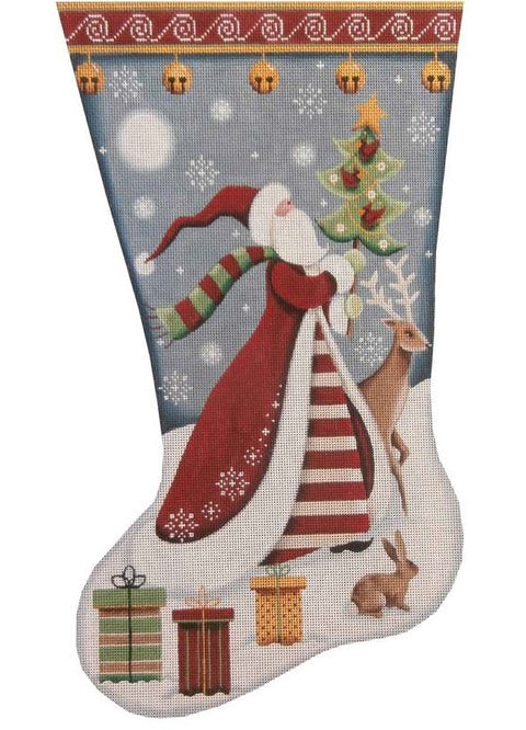 Folk Santa Stocking