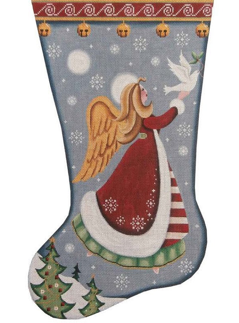 Folk Angel of Peace Stocking