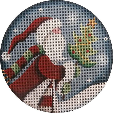 Folk Santa Ornament