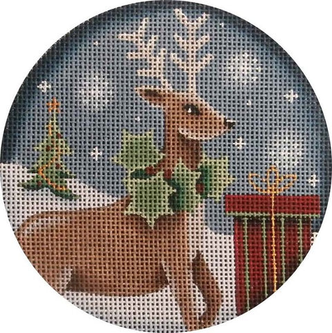 Folk Reindeer Ornament