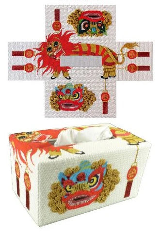 Lion Dancer Tissue Topper Stitch Guide (Leigh Designs)
