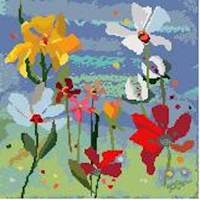 Collage Bouquet-Blue