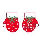 First Christmas Mittens - Red