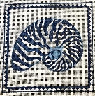 Nautilus Shell in Blue