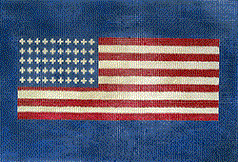 US Flag w/Blue Background