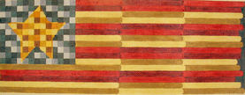 Waiting Flag w/ Squares and Stripes