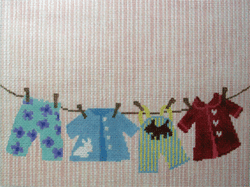 Little Girl Laundry Line Birth