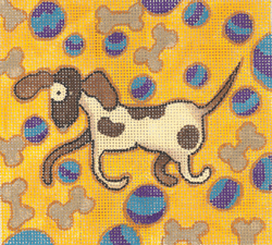 Running Dog on Yellow