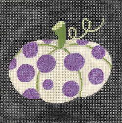 Purple Polka Dot Pumpkin