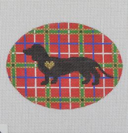Plaid Dachshund Silhouette 